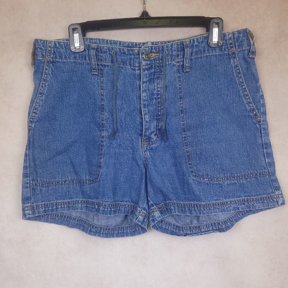 Vintage Gasoline Blue Denim Shorts Midrise Jean Shorts Size 12